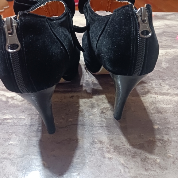 Velvet Heels Bow Mary Jane whimsigoth grunge sexy dark feminine - Picture 4 of 8